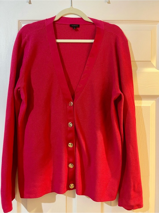 Talbots Sweaters - Talbots Pink V-Neck Button Cardigan Sweater